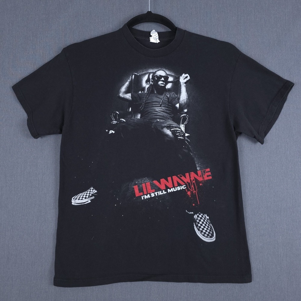 Lil Wayne Shirt Size Large Black I'm Still Music‎ Tour Rap Graphic Tee 2011